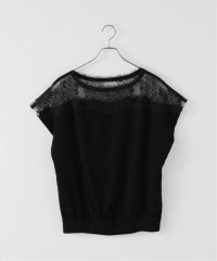 NOBLE/ROOM NO.8/ルームエイト BLACK LEAVER LACE CHANGE TOPS/508032042