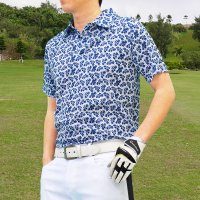 TopIsm/トップイズム TopIsm ゴルフ ポロシャツ メンズ ゴルフウェア 速乾ドライメッシュ ストレッチ 半袖 春夏 カモフラ 迷彩 総柄 千鳥格子 チェック 星ス/504691027