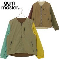 gym master/ジムマスター gym master リバーシブルナイロンノーカラーJKT ベージュCRZ/カーキCRZ [G918634－86 SS25]/507520992