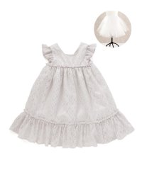 BeBe/【パニエ付】【日本製】ラッセルレースギャザードレス(100~140cm)/507983828