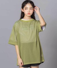 ZIDDY/オーバーメッシュTシャツ＆半袖Tシャツセット(130~160cm)/508012953