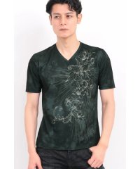 TORNADO MART/TORNADO MART∴ムラ転写リリー刺繍風プリントTシャツ/508017878