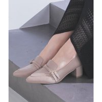 Honeys/ハニーズ Honeys ベルト付ローファー ローファー パンプス 靴 シューズ ベルト付き 太ヒール 合皮 フェイクレザー 滑り止め付き 無地 通勤 レディース/508033069