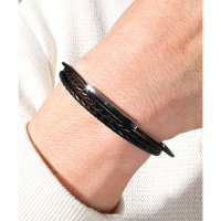 LUXSTYLE/ラグスタイル LUXSTYLE レザー編み込みブレスレット/レザーブレスレット 編み込み 編み上げ 本革牛革 レザー アクセサリー バングル/508033100