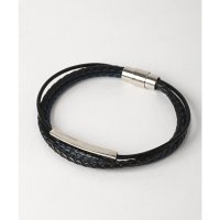 LUXSTYLE/ラグスタイル LUXSTYLE レザー編み込みブレスレット/レザーブレスレット 編み込み 編み上げ 本革牛革 レザー アクセサリー バングル/508033100