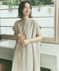 URBAN RESEARCH DOORS/リネンドットフレアワンピース/508033189