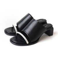 AmiAmi/アミアミ AmiAmi [アミアミ] サンダル ミュール 靴 黒 シルバー レディース KK2009/508033209