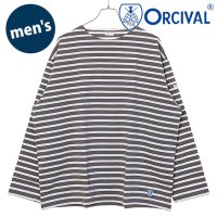 ORCIVAL/オーシバル ORCIVAL CREW NECK L/S P.O. ECRU/MARINE [#B473 SS25]/508033217
