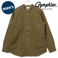 Gymphlex/ジムフレックス Gymphlex BAND COLLAR SHIRT L/S SAND BEIGE(NAVY) [#GY－B0245 BIT SS25]/508033218