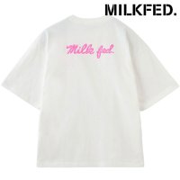 MILK FED/ミルクフェド MILKFED. ICING LOGO EMBROIDERY WIDE S/S TEE WHITE [103251011010 SS25]/508033300