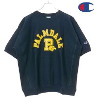 CHAMPION/チャンピオン Champion REVERSE WEAVE SHORT SLEEVE NECK SWEATSHIRT ミッドナイトブラック [C3－B002 S/508033360