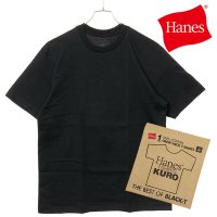 Hanes/ヘインズ Hanes 1P T－SHIRTS KURO クルーネックTシャツ BLACK [HM1－B201 SS25]/508033398