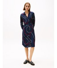 TOMMY HILFIGER/トミー ヒルフィガー TOMMY HILFIGER ビスコースロングスリーブシャツワンピース/508034101