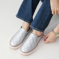 Fin/フィン Fin 厚底キルティングスリッポン【低反発スポンジ入り】/508035481