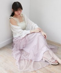 MAJESTIC LEGON/チュールギャザーティアードスカート/507608435