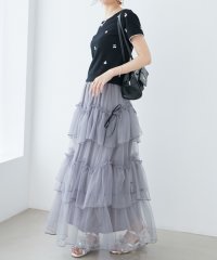 MAJESTIC LEGON/チュールギャザーティアードスカート/507608435