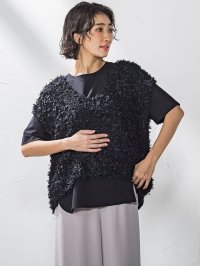 la.f…(Lsize)/ラ エフ エルサイズ la.f…(Lsize) 【大きいサイズ】チュールモールニット≪手洗い可能≫/508036112