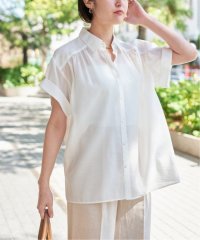 Spick & Span/ソフトローンギャザー半袖シャツ/508036177