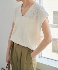 Spick & Span/ペーパーヤーンルーズニットベスト/508036190