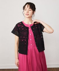 Jocomomola/コード刺繍半袖カーディガン/508036337