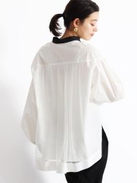 GRANDTABLE/グランターブル Grandtable 配色バックチュールバルーンスリーブシャツ/508036475