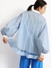 GRANDTABLE/グランターブル Grandtable 配色バックチュールバルーンスリーブシャツ/508036475