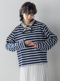 MAYSON GREY/メイソングレイ MAYSON GREY 【WEB限定】ゆるボーダーロングTシャツ/508037212