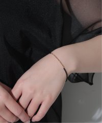 Lilas/ゴールドビーズラインオニキスブレスレット K10/508037462