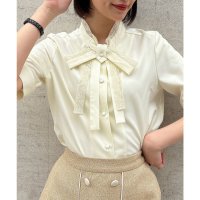 F.i.n.t/フィント F i.n.t 楽天ガールズアワード 【モデル着用商品】レース レイヤード ボウタイ 5分袖 ブラウス【洗える】/508037561