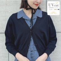 F.i.n.t/フィント F i.n.t 【洗える/洗濯機洗い可/UV加工/5色展開】シアーフラワー釦UVカットニットカーディガン/F&A/508037564