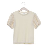 Si・Shu・Non/シ・シュ・ノン Si・Shu・Non チェックパフソデTシャツ/508037625