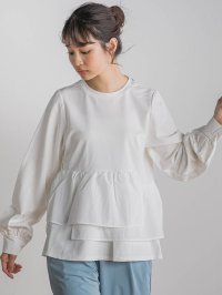 Droite Lautreamont/ドロワット ロートレアモン Droite lautreamont 【WEB限定】異素材Aラインプルオーバー≪洗濯機で洗える≫/508037880