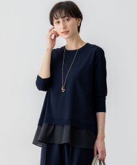 NIJYUSANKU（SMALL SIZE）/【洗える】レーヨンポリエステルストレッチ シャツコンビ ニット/508037960