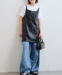U by Spick&Span/フェイクレザーミニワンピース/508038046