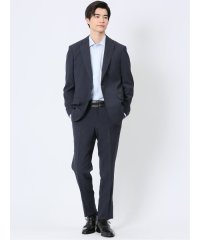 TAKA-Q/タカキュー TAKA－Q 軽量メッシュ レギュラーフィット 2ボタン2ピーススーツ チェック青/508038175
