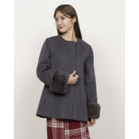 12Twelve Agenda/トゥエルブアジェンダ 12Twelve Agenda 3way袖先ファーペプラムコート/508038960