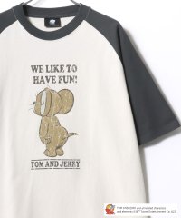 TOM＆JERRY/トムトジェリー TOM and JERRY ヴィンテージプリント ラグラン 半袖Tシャツ レディース メンズ/508039032