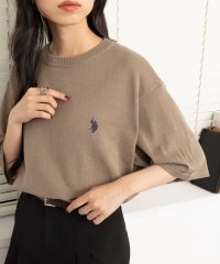 US POLO ASSN/ユーエスポロアッスン U.S. POLO ASSN. ワンポイント半袖バイカラーニット/508039196