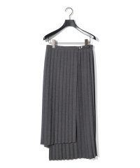MIDIUMISOLID/MIDIUMISOLID for Ladies アシンメトリーヘムラッププリーツスカート/508039347