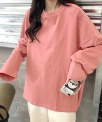 RIFF/リフ Riff サイドスリットBIGロンT プルオーバー Tシャツ ドロップショルダー トップス 韓国 シンプル ベーシック カジュアル 長袖 無地/507152809