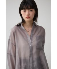 AZUL by moussy/バックスリットシアーオーバーシャツ/508036360