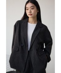 AZUL by moussy/ポリエステルリネンミックスダブルジャケット/508036361