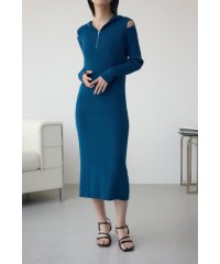 AZUL by moussy/ショルダースリットリブニットワンピース/508036370