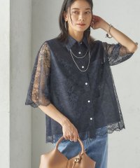 SHIPS WOMEN/〈手洗い可能〉ラッセル レース シャツ/508040317