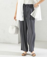 SHIPS WOMEN/〈接触冷感 / 手洗い可能〉アセテート混 バック サテン ワイド パンツ/508040321