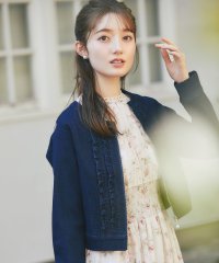 tocco closet/トッコクローゼット tocco closet パールチャーム付きフリルデニムジャケット/508040569