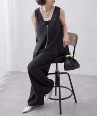 NICE CLAUP/OLIVE des OLIVE OUTLET/【新色追加！】【SET UP商品】前ZIPペプラムベスト＆ワイドパンツ/508041694