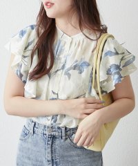 NICE CLAUP/OLIVE des OLIVE OUTLET/【ON・OFFつかえる！】袖フリルジャガードブラウス/508041696