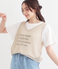 SHOO・LA・RUE Cutie Blonde/【2点セット】メッシュニットベスト×ロゴTシャツセット/508041699