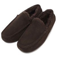 UGG/アグ UGG デッキシューズ モカシン スリッポン アスコット ムートン ブラウン メンズ UGG 1101110 DDC/508041741